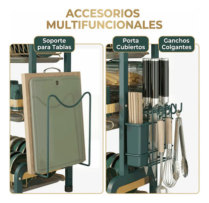 Fregadero Extra Grande de Acero Inoxidable con 3 Niveles y Seca Vasos