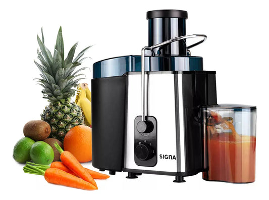 Extractor de Jugos Eléctrico 2 Velocidades 500ml 1000w Color Plateado