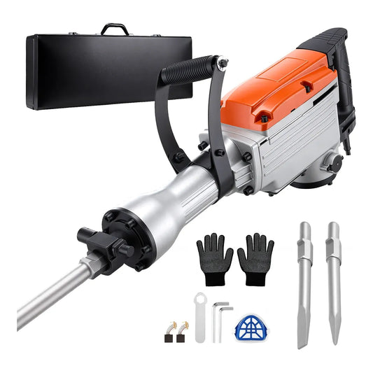 Martillo Demoledor de Concreto 3650W con Mango Ergonómico y Velocidad Variable