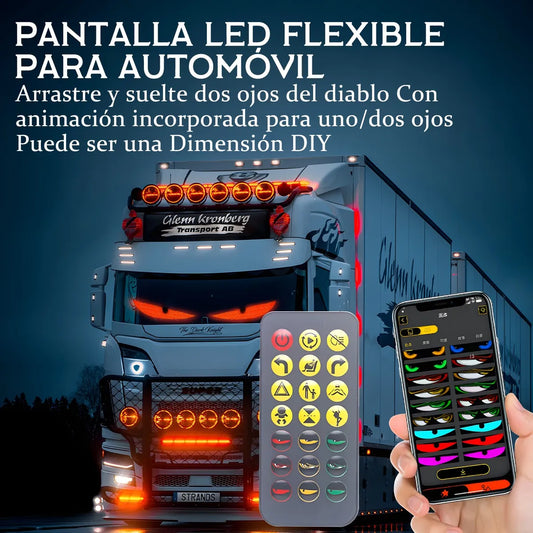 Pantalla Flexible LED Devil Ojos para Camión 19.2x133cm 1 pieza