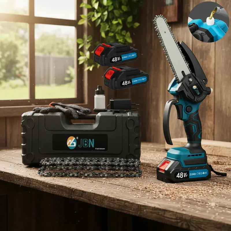 Motosierra Eléctrica Inalámbrica 8'' - Ligera y Potente con Batería de Larga Duración - Metacompras