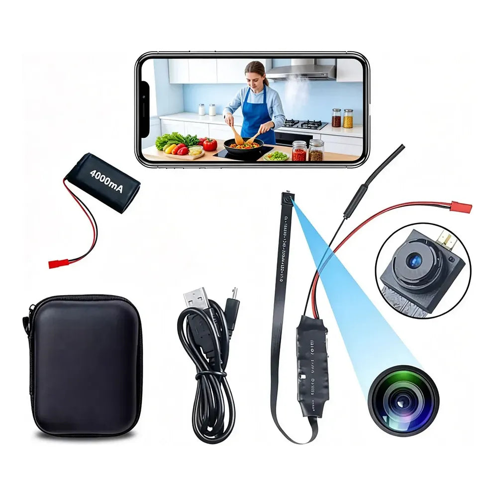 Mini Cámara Espía Wifi 1080p con Visión Nocturna y Sensor de Movimiento