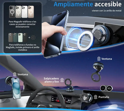 Soporte Magnético Ajustable 360° para Teléfono Celular en Coche