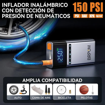 Arrancador de Batería Portátil 26800mAh con Inflador Inteligente 150psi