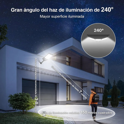 Lámparas Led Solares para Jardín - Estructura Negra - Metacompras