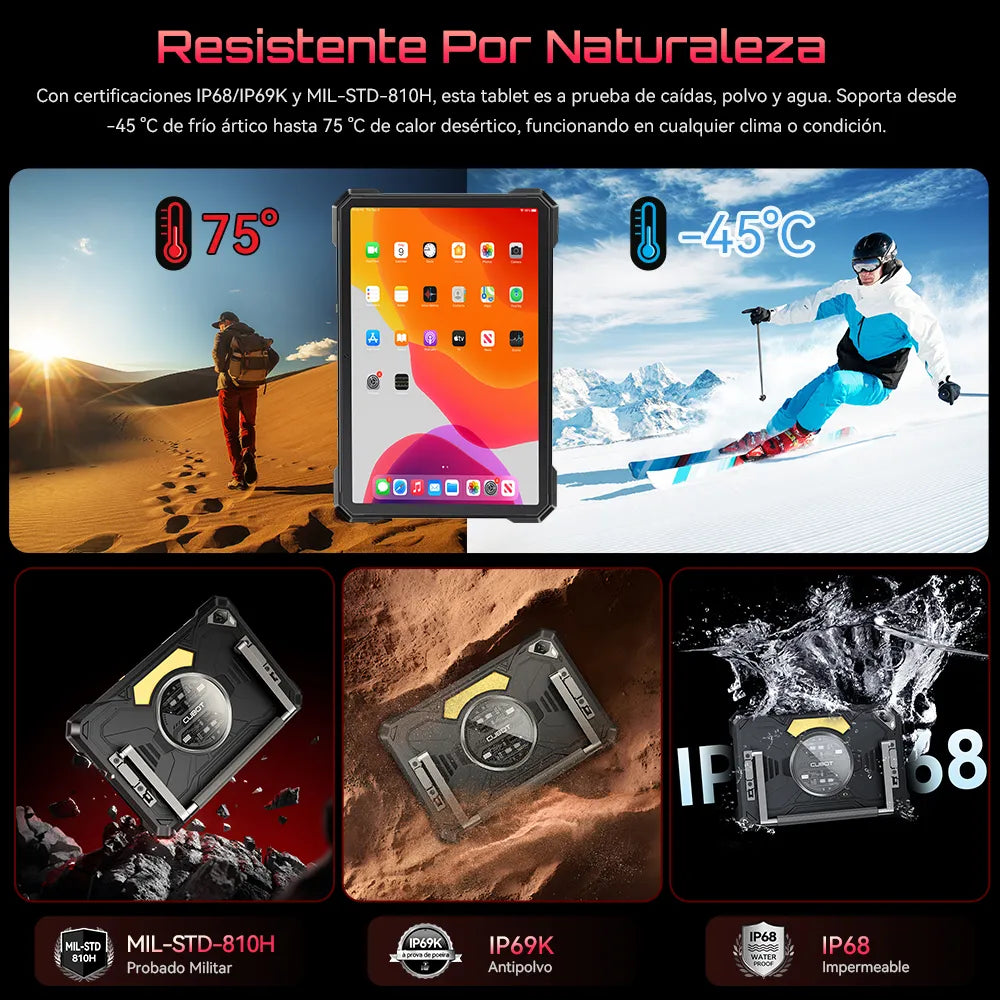 Tablet CUBOT TAB KIINGKONG S 10.1'' IP68/IP69K con Llamadas y 256GB ROM