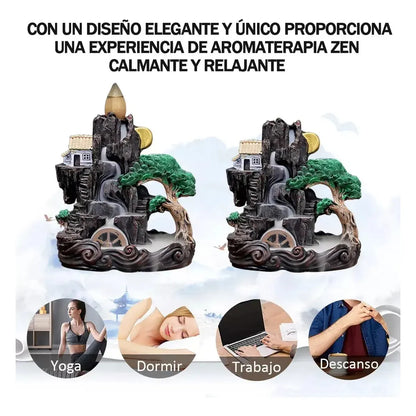 Quemador de Incienso Rústico con 120 Inciensos para Aromatizar tu Hogar