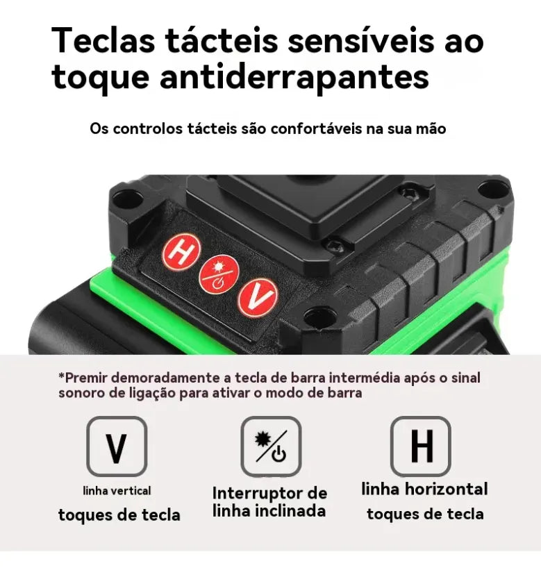 Nivelador de Lazer Autonivelante 360° con 16 Líneas para Precisión Perfecta - Metacompras