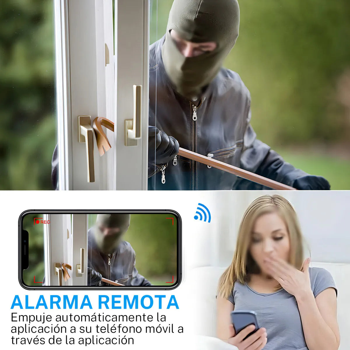 Mini Cámara de Seguridad Wifi Inalámbrica con Micrófono Incorporado