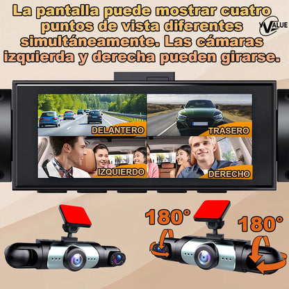 Cámara para Auto con Visión Nocturna y Luz LED - 64GB Incluidos