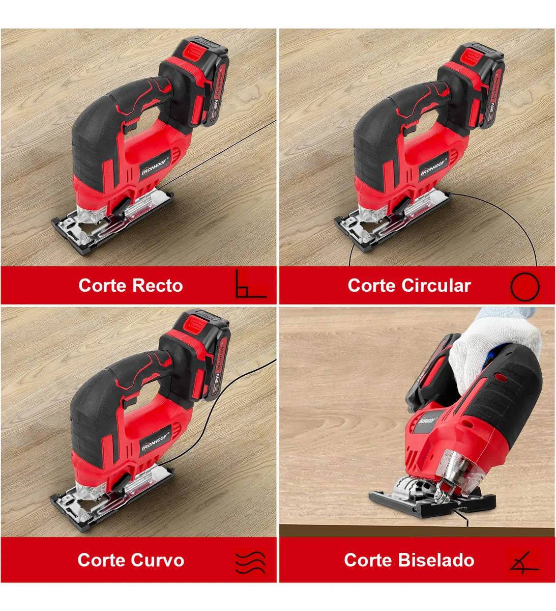 Sierra Caladora Inalámbrica 21V para Madera y Metal - Potente y Versátil - Metacompras