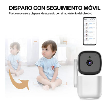 Cámara de Seguridad 1080p 360° con Visión Nocturna y Wi-Fi - Blanco - Metacompras