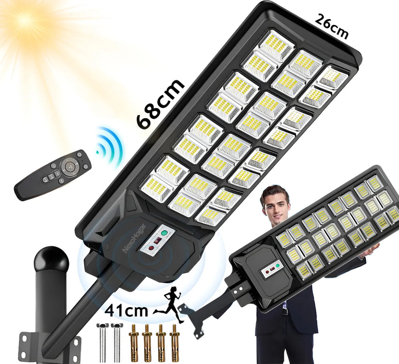 Lámpara LED Solar Exterior 9800W para Alumbrado Público Eficiente - Metacompras
