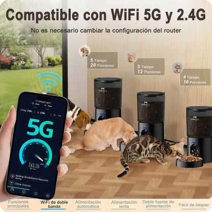 Alimentador Automático Inteligente 4L con Cámara HD y Control Wifi