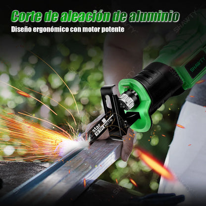 Sierra Alternante Inalámbrica 2700RPM con Kit Completo de 8 Hojas