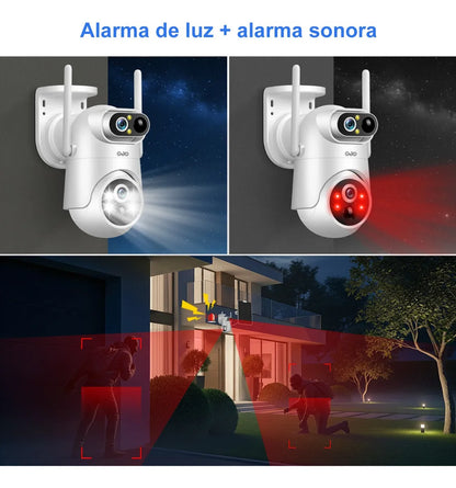Cámara de Seguridad Solar 12MP con Doble Lente y Pantalla 5G