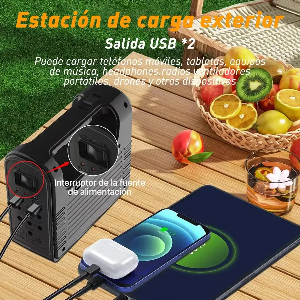 High-Power Rechargeable Solar Camping Lantern with Battery for Emergencies