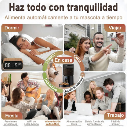 Alimentador Automático Inteligente 4L con Cámara HD y Control Wifi