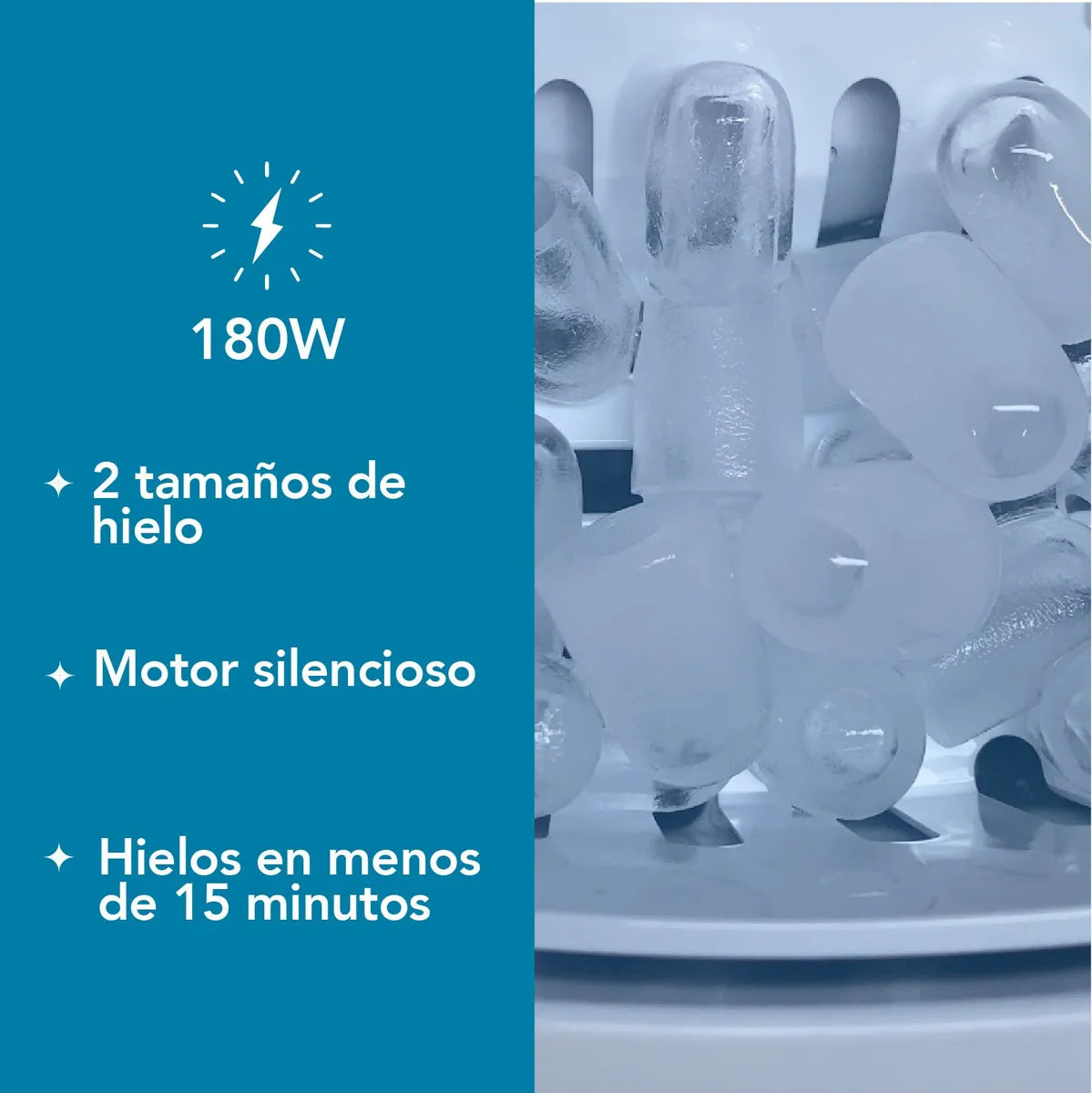 Máquina Eléctrica Portátil para Hacer Hielo 12kg - 2 Tamaños Disponibles