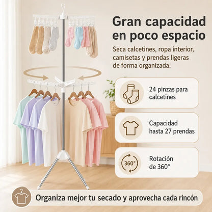 Tendedero Plegable Portátil con Alta Capacidad para Secar Ropa