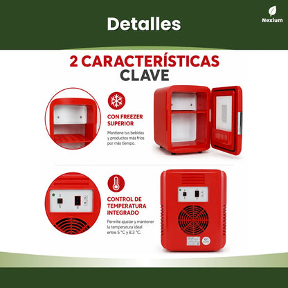 Portable Mini Fridge 4L: Cools and Heats for Car and Home