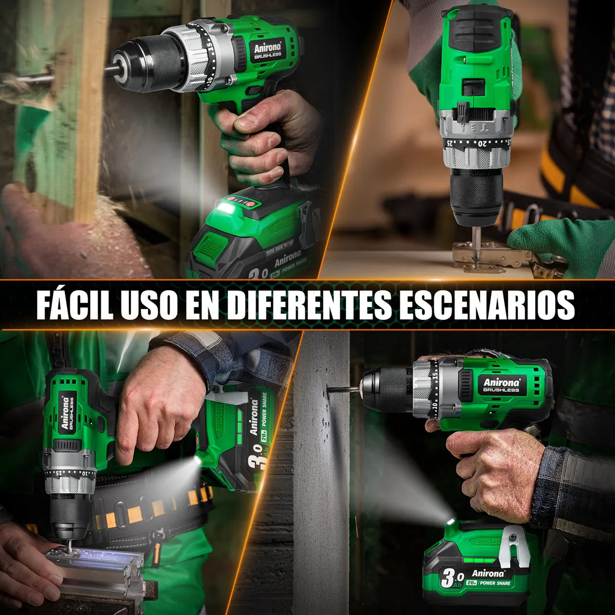 Taladro Rotomartillo 80nm 20v 3.0ah - Potente y Sin Carbones - Metacompras
