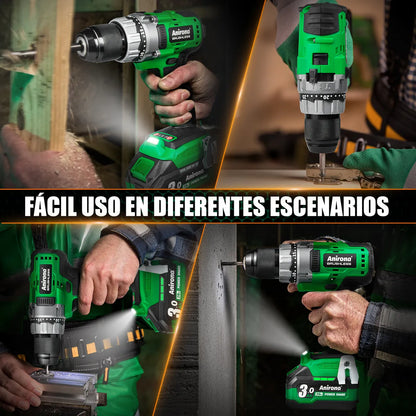 Taladro Rotomartillo 80nm 20v 3.0ah - Potente y Sin Carbones - Metacompras