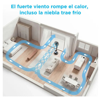 Ventilador de Pie con Humidificador y Control Remoto 46 cm