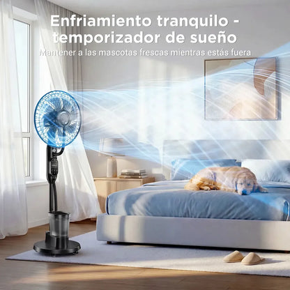 Ventilador de Pie con Humidificador y Control Remoto 46 cm