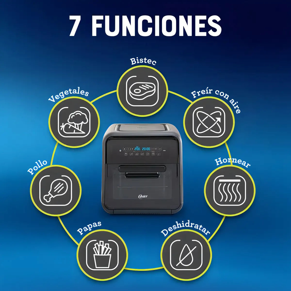Freidora de Aire de 10L con Funciones de Freír y Deshidratar - Metacompras