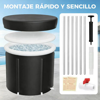 150L Portable Folding Bathtub for Home Spa - Durable Design