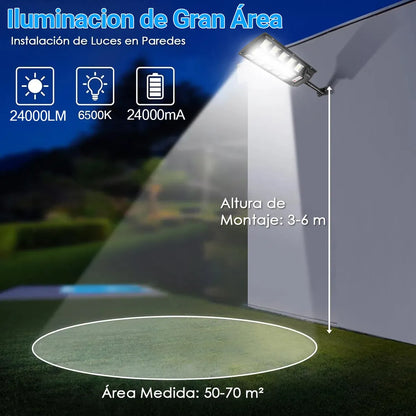 Lámpara LED Solar Exterior 4800W para Alumbrado Público Eficiente - Metacompras