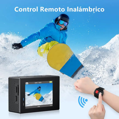 Cámara Deportiva 4K con Estabilización y 2 Baterías Incluidas