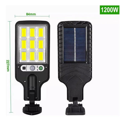 Lámpara Solar Exterior De Pared 120 Cob Con Sensor Inteligente - Metacompras