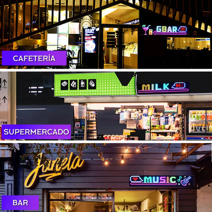 Pantalla Flexible LED Devil Ojos para Camión 19.2x133cm 1 pieza