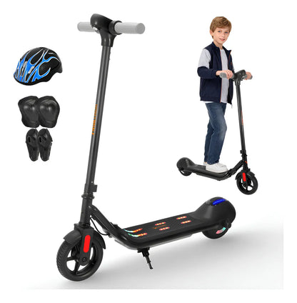 Scooter Eléctrico para Niños con Luz LED 15km/h Color Negro