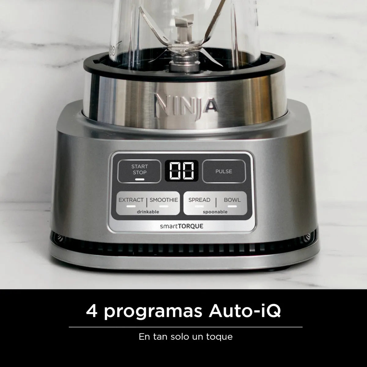 Licuadora Foodi con Auto-iQ - Color Plateado y Potente Rendimiento