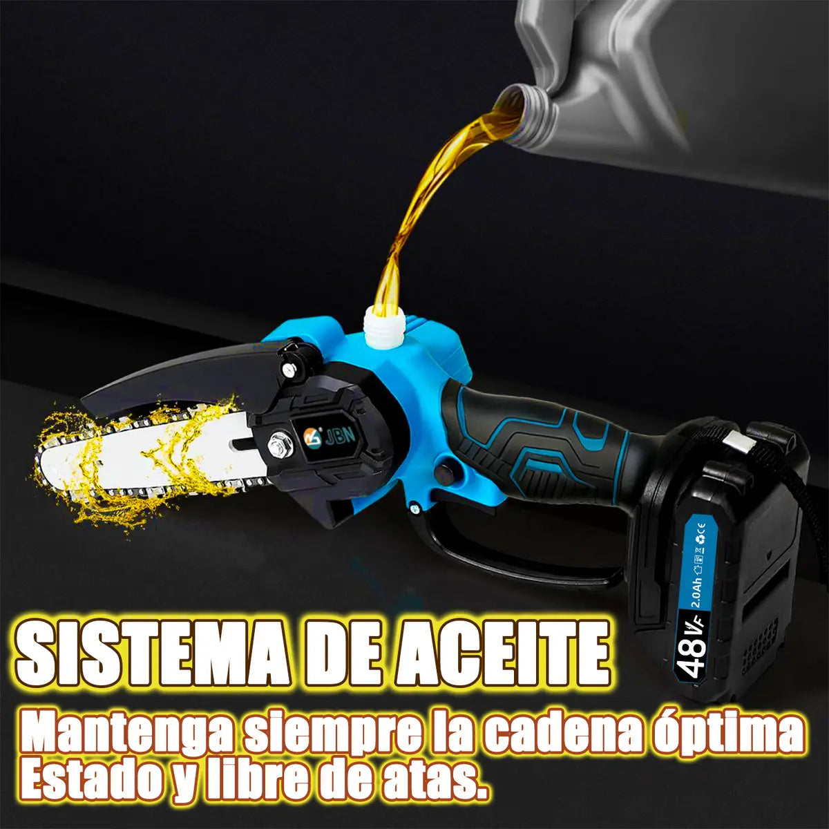 Motosierra Eléctrica Inalámbrica 8'' - Ligera y Potente con Batería de Larga Duración - Metacompras