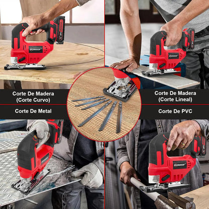 Sierra Caladora Inalámbrica 21V para Madera y Metal - Potente y Versátil - Metacompras