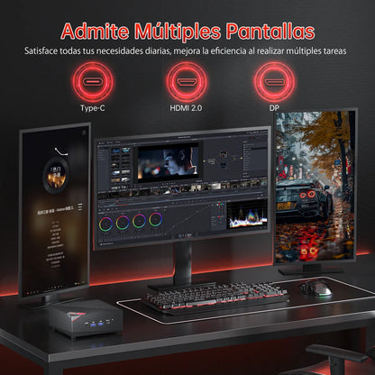 Mini Gaming PC AMD R7 7730U 32GB RAM 1TB SSD - Rendimiento Superior