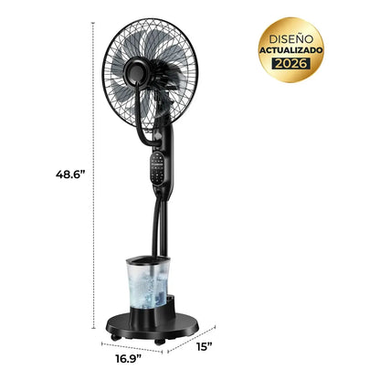 Ventilador de Pie con Humidificador y Control Remoto 46 cm