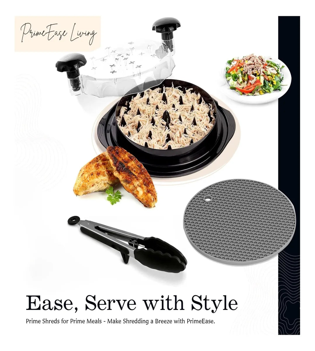 Trituradora 3en1 de Pollo - Herramienta Cortadora Manual Eficiente