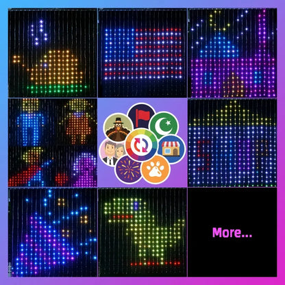 Smart LED Curtain Lights Waterproof with Remote Control