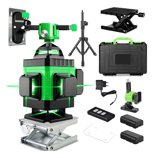 Nivelador de Lazer Autonivelante 360° con 16 Líneas para Precisión Perfecta