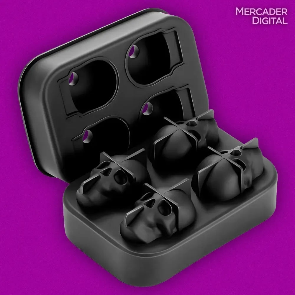 Skull-Shaped Silicone Ice Mold - Reusable and Practical