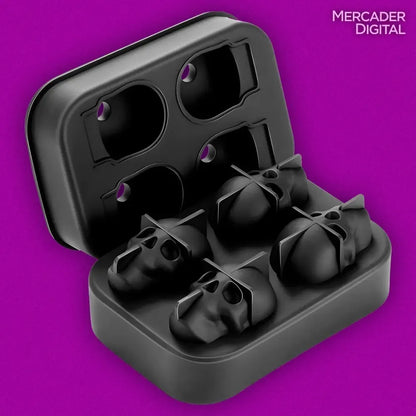 Skull-Shaped Silicone Ice Mold - Reusable and Practical
