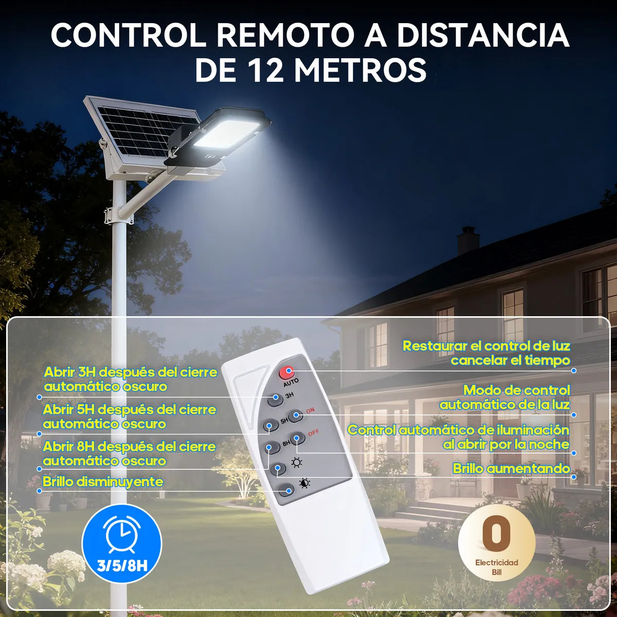 Lámpara LED Solar 300W para Iluminación Exterior Eficiente - Metacompras