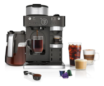 Cafetera de 12 Tazas con Sistema Espresso y Barista - Negro