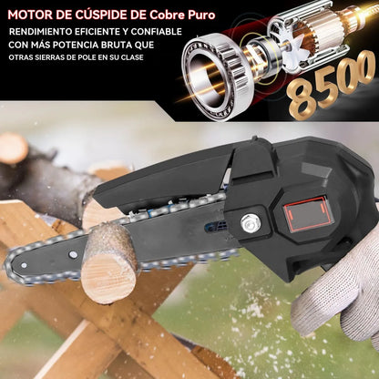 Sierra De Pértiga Mini Ajustable 2 En 1 2,3m + Paquete de Baterías 2pcs