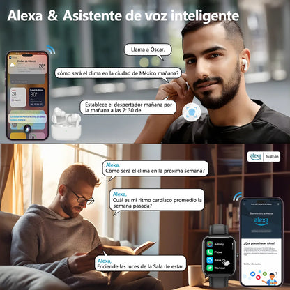 Smartwatch Inteligente Bluetooth con Llamadas y Asistente Alexa - Metacompras